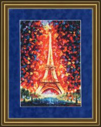 00-016 Набор для вышивания Золотое Руно "Ночной Париж" по картине Л.Афремова