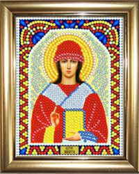 ИМРА5-055 Алмазная мозаика ТМ НАСЛЕДИЕ с рамкой "Святой Никита"