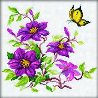 Набор для вышивания крестом РТО "Клематисы " М145