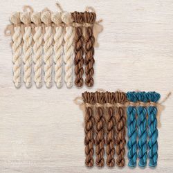 НМул-ИМР168-3283-3 Набор ниток OwlForest для схем «Индейские мотивы» (DMC) 3 цвета «Рыбы» 28 каунт в 3 нити